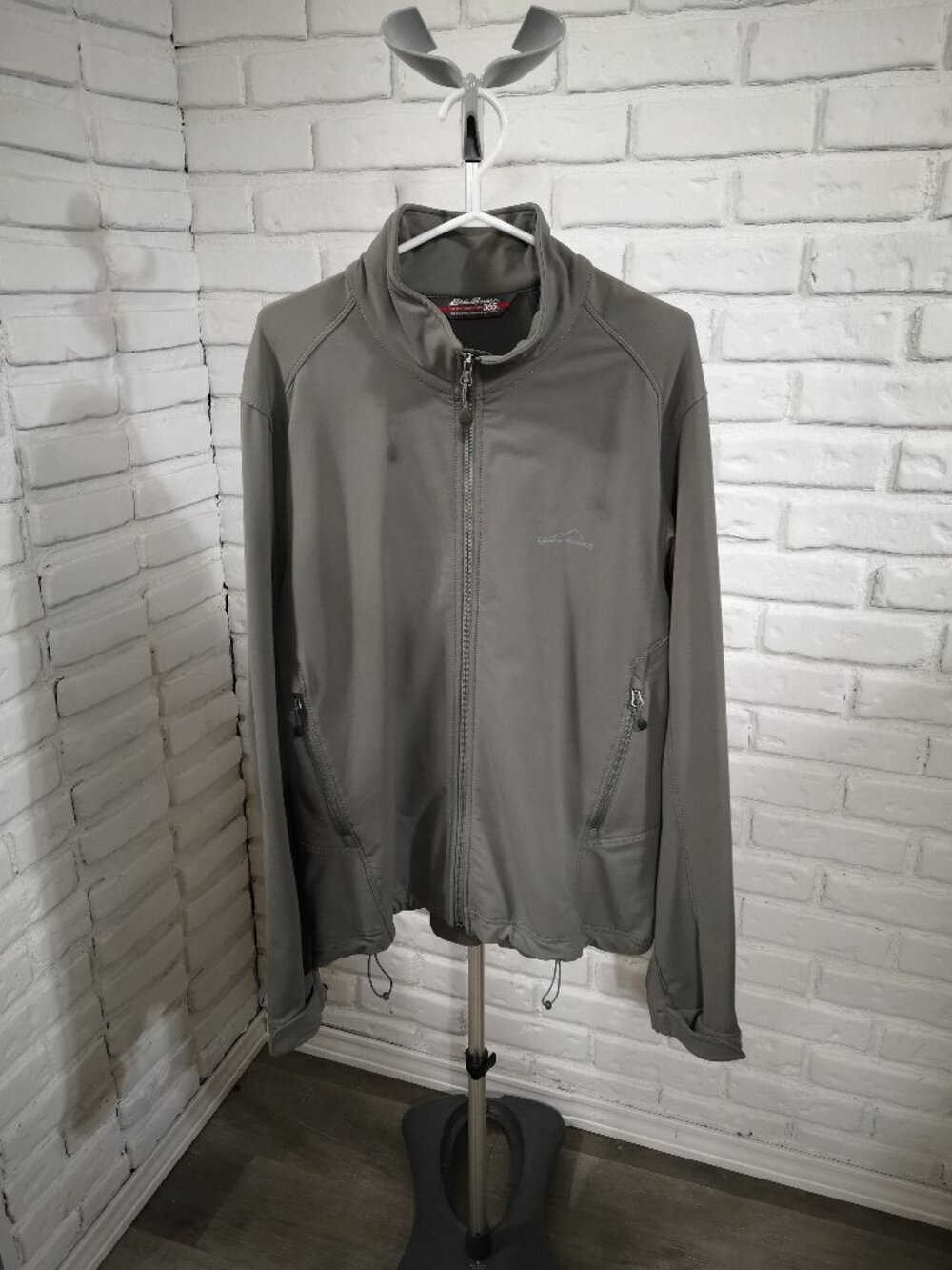 Eddie Bauer System Component 365 Men's Size Large Grey Full Zip Jacket